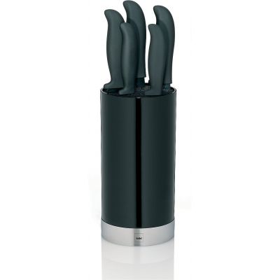 Kela Acida zestaw noży 5 sztuk w stojaku czarny KE-11287
