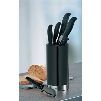 Kela Acida zestaw noży 5 sztuk w stojaku czarny KE-11287