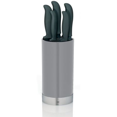 Kela Acida zestaw noży 5 szt w stojaku szary KE-11288