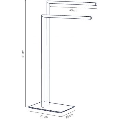 Kela Style wieszak stojący czarny mat KE-22495