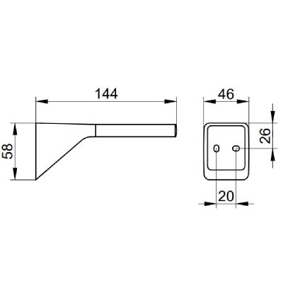 Keuco Aveno uchwyt na zapasowy papier toaletowy czarny mat 14663370000