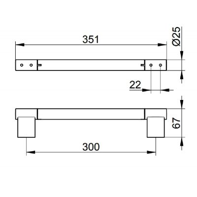 Keuco Plan drążek na ręcznik chrom 14907170000