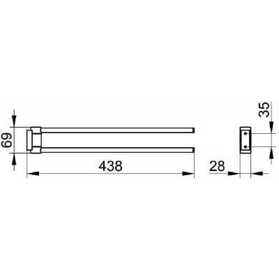 Keuco Plan drążek na ręcznik stal 14918070000