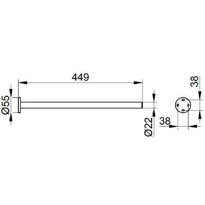 Keuco Plan drążek na ręcznik stal 14920070000