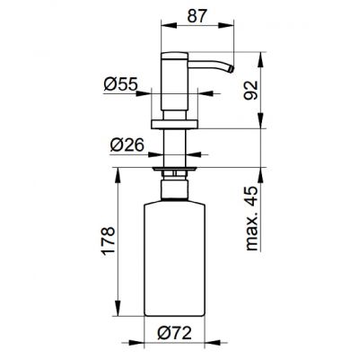 Keuco Plan dozownik do płynów 500 ml stal 14949070200