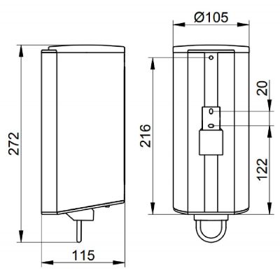 Keuco Plan dozownik do mydła 1100 ml chrom 14954010100