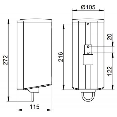 Keuco Plan dozownik do mydła 1100 ml stal 14954070100