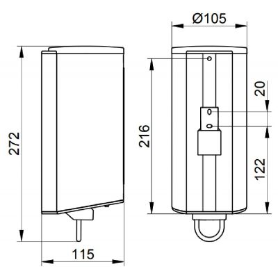 Keuco Plan dozownik do mydła 1100 ml srebrny 14954170100