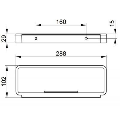 Keuco Plan półka prysznicowa 28,8 cm chrom 14958010037