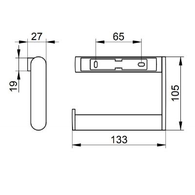 Keuco Plan uchwyt na papier toaletowy stal 14962070000