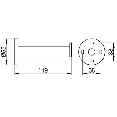 Keuco Plan zapasowy uchwyt na papier toaletowy chrom 14963070000