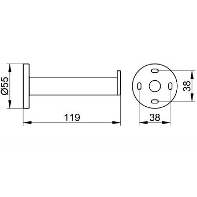 Keuco Plan uchwyt na papier toaletowy chrom 14963170000