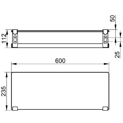 Keuco Plan drążek na ręcznik z półką chrom 14975010000