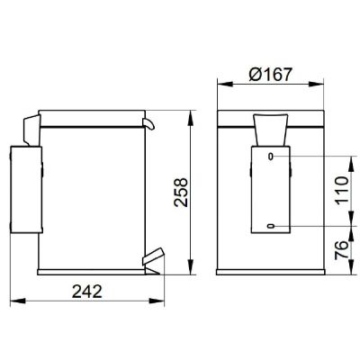 Keuco Plan kosz na śmieci 3 l stal 14977070000