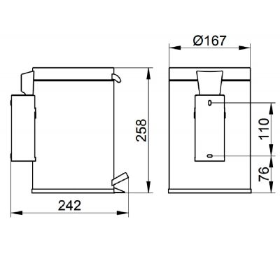 Keuco Plan kosz na śmieci 3 l aluminium 14977170000