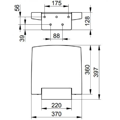 Keuco Plan siedzisko prysznicowe czarny 14983010038