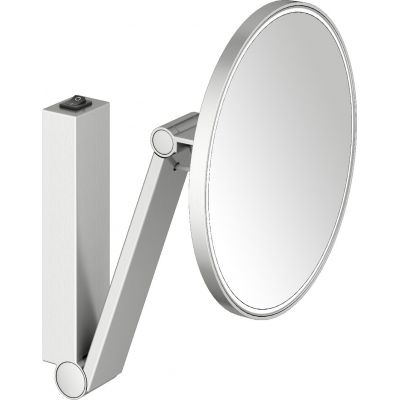 Keuco Cosmetic mirrors lusterko kosmetyczne 21,2x31,8 cm okrągłe z oświetleniem stal szlachetna 17612219004
