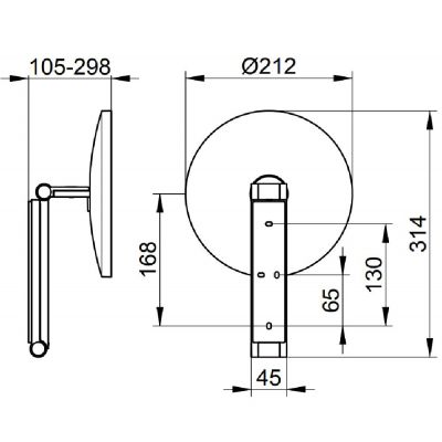 Keuco Cosmetic mirrors lusterko kosmetyczne 21,2x31,4 cm okrągłe czerwone złoto szczotkowane 17612290000