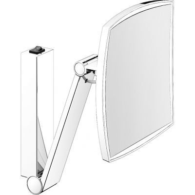 Keuco Cosmetic mirrors lusterko kosmetyczne 20x31 cm prostokątne z oświetleniem brąz szczotkowany 17613039004