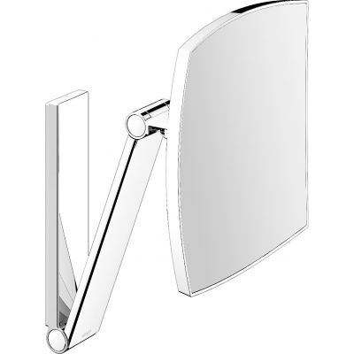 Keuco Cosmetic mirrors lusterko kosmetyczne 20x30,8 cm prostokątne nikiel szczotkowany 17613050000
