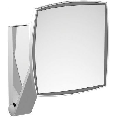 Keuco Cosmetic mirrors lusterko kosmetyczne 20x31 cm prostokątne z oświetleniem nikiel szczotkowany 17613059003
