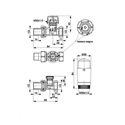 KFA Armatura Komfort Pro zestaw termostatyczny biały 757-030-44-BL