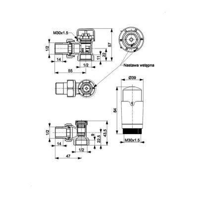 KFA Armatura Komfort Pro zestaw termostatyczny grafit 757-130-61-BL
