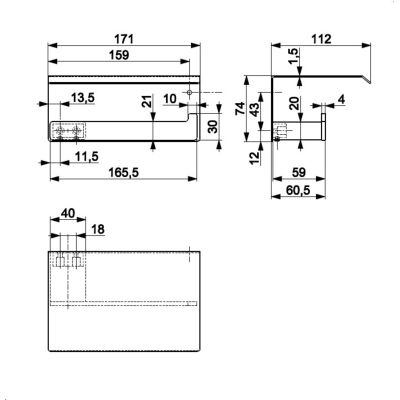 KFA Armatura Gun Metal Grey uchwyt na papier toaletowy grafit 864-038-61