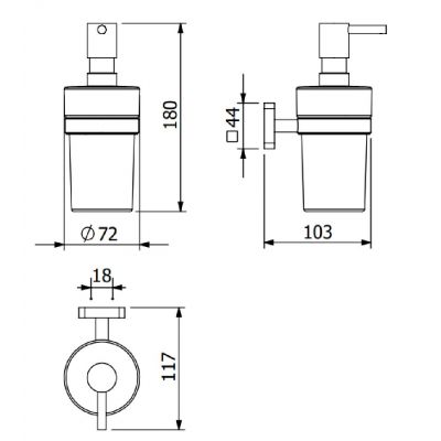 Kludi Vela S dozownik do mydła 150 ml biały 2597653