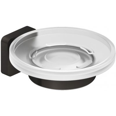 Kludi Vela S mydelniczka ścienna czarny szczotkowany 25985N2