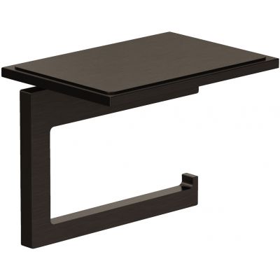 Kludi Vela C uchwyt na papier toaletowy czarny szczotkowany 31971N2