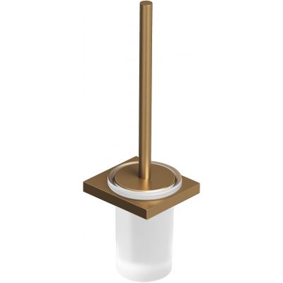 Kludi Vela C szczotka toaletowa z rączką ścienna brązowy szczotkowany 31974N1