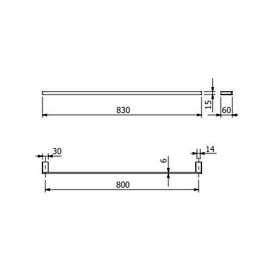 Kludi Vela C wieszak na ręcznik 80 cm złoty szczotkowany 31961N0