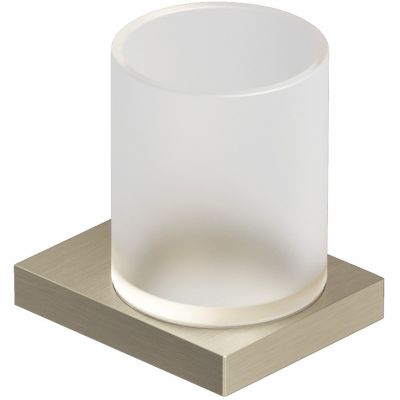 Kludi Vela C kubek do mycia zębów nikiel szczotkowany-biały mat 31975N5