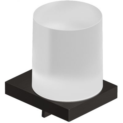 Kludi Vela C dozownik do mydła czarny szczotkowany-biały mat 31976N2