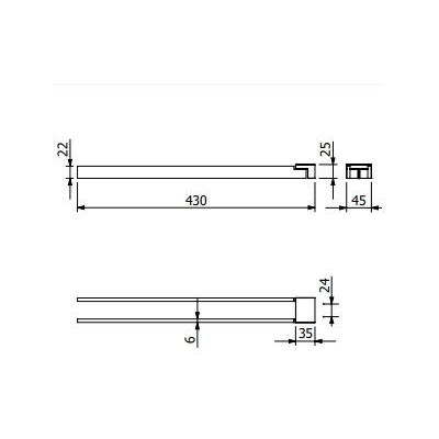 Kludi Vela C wieszak na ręcznik 43 cm złoty szczotkowany 31977N0