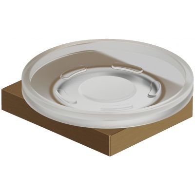 Kludi Vela C mydelniczka ścienna brązowy szczotkowany-biały mat 31985N1