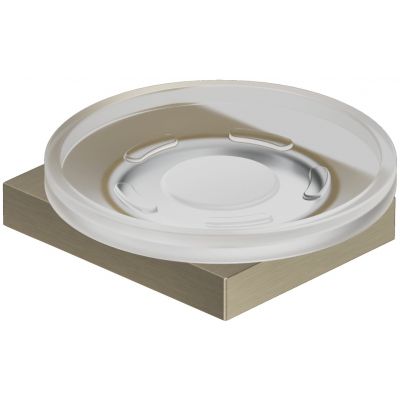 Kludi Vela C mydelniczka ścienna nikiel szczotkowany-biały mat 31985N5