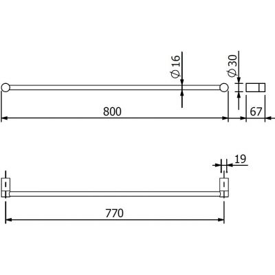Kludi Vela R wieszak na ręcznik 80 cm nikiel szczotkowany 58961N5