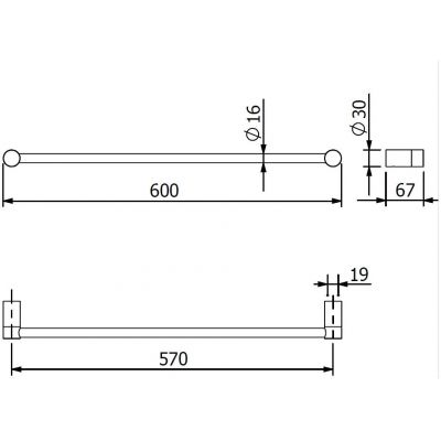 Kludi Vela R wieszak na ręcznik 60 cm biały mat 5897953