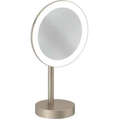 Kludi Vela R lusterko kosmetyczne 20,2x35,5 cm okrągłe z oświetleniem nikiel szczotkowany 58995N5F