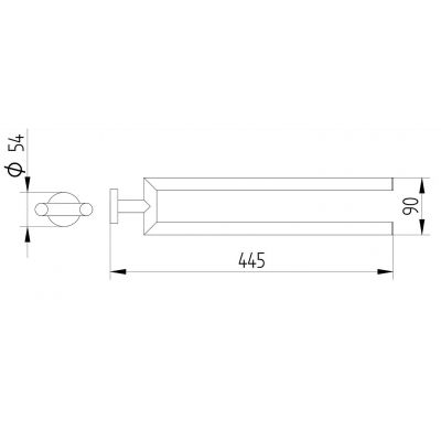 Kronenbach Radia wieszak na ręcznik 44,5 cm chrom 291.000.685.005