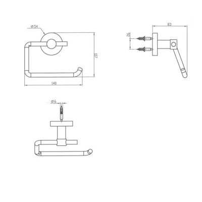 Kronenbach Radia uchwyt na papier toaletowy chrom 29.100.100.5005