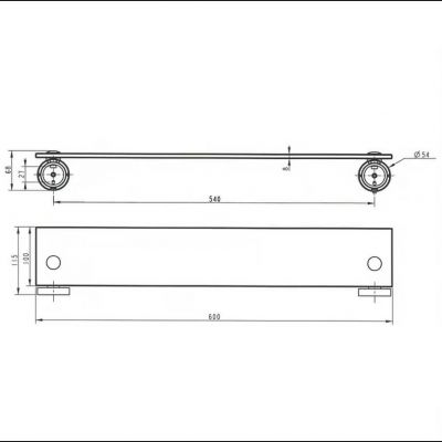 Kronenbach Lima 2.0 Black półka prysznicowa 60 cm czarna 29.200.050.0005