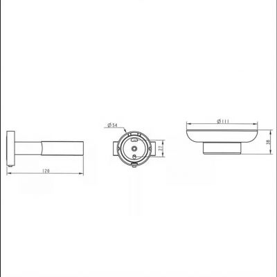 Kronenbach Lima 2.0 Black mydelniczka ścienna czarna 29.200.060.0005