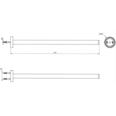 Kronenbach Radia wieszak na ręcznik chrom 29.100.070.5005