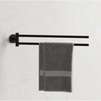 Kronenbach Lima 2.0 Black wieszak na ręcznik czarny mat 29.200.070.0005