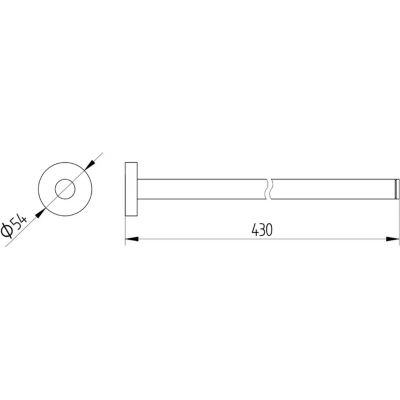 Kronenbach Lima 2.0 Black wieszak na ręcznik czarny mat 29.200.070.5005