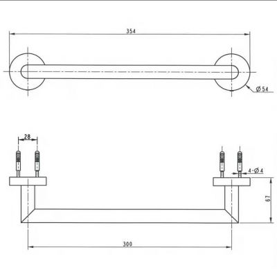 Kronenbach Lima 2.0 Black uchwyt wannowy czarny mat 29.200.151.5005