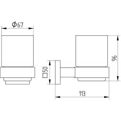 Kronenbach Quara 2.0 Black kubek do mycia zębów czarny mat 29.210.055.1904